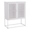 Lazaro Small Storage Cabinet Mesh Panel Doors Modern Design Airy Legs